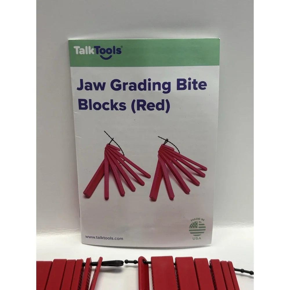 TalkTools Jaw Grading Bite Blocks Red Oral Motor Therapy Speech Feeding Tool Set